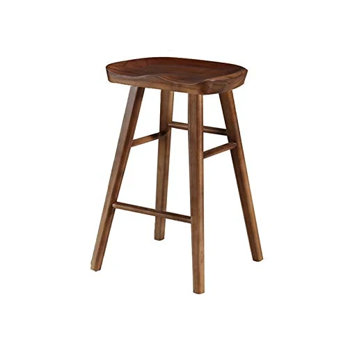 AYQ- Sgabelli da Bar Legno Massello, 55/65 / 75CM Sgabello Alto Stile Industriale Casa Balcone Cafe Bistro Sgabello da Pra...