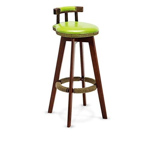Home Bar Furniture AYQ- Retro Sedia, con Schienale Legno Sedia Girevole Bookstore Cafe Bevande Shop possibilità Sgabello d...