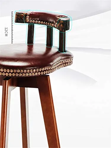 Home Bar Furniture AYQ- Retro Sedia, con Schienale Legno Sedia Girevole Bookstore Cafe Bevande Shop possibilità Sgabello d...