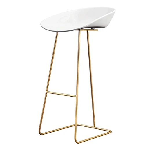Hongyan Sgabello da Bar, Retro Design Metal Round Counter High Stool Low Back - 3 Size Options + (Colore : Oro, Dimensioni...