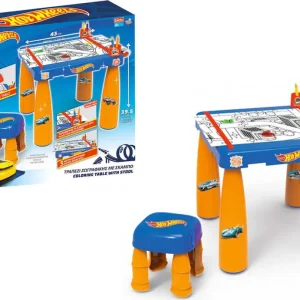 Hot Wheels Tavolo Coloring con Sgabello
