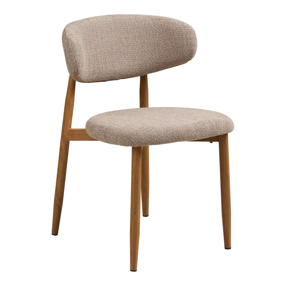 Sedia da pranzo, sabbia, gambe effetto legno, rovere Alzo House nordic