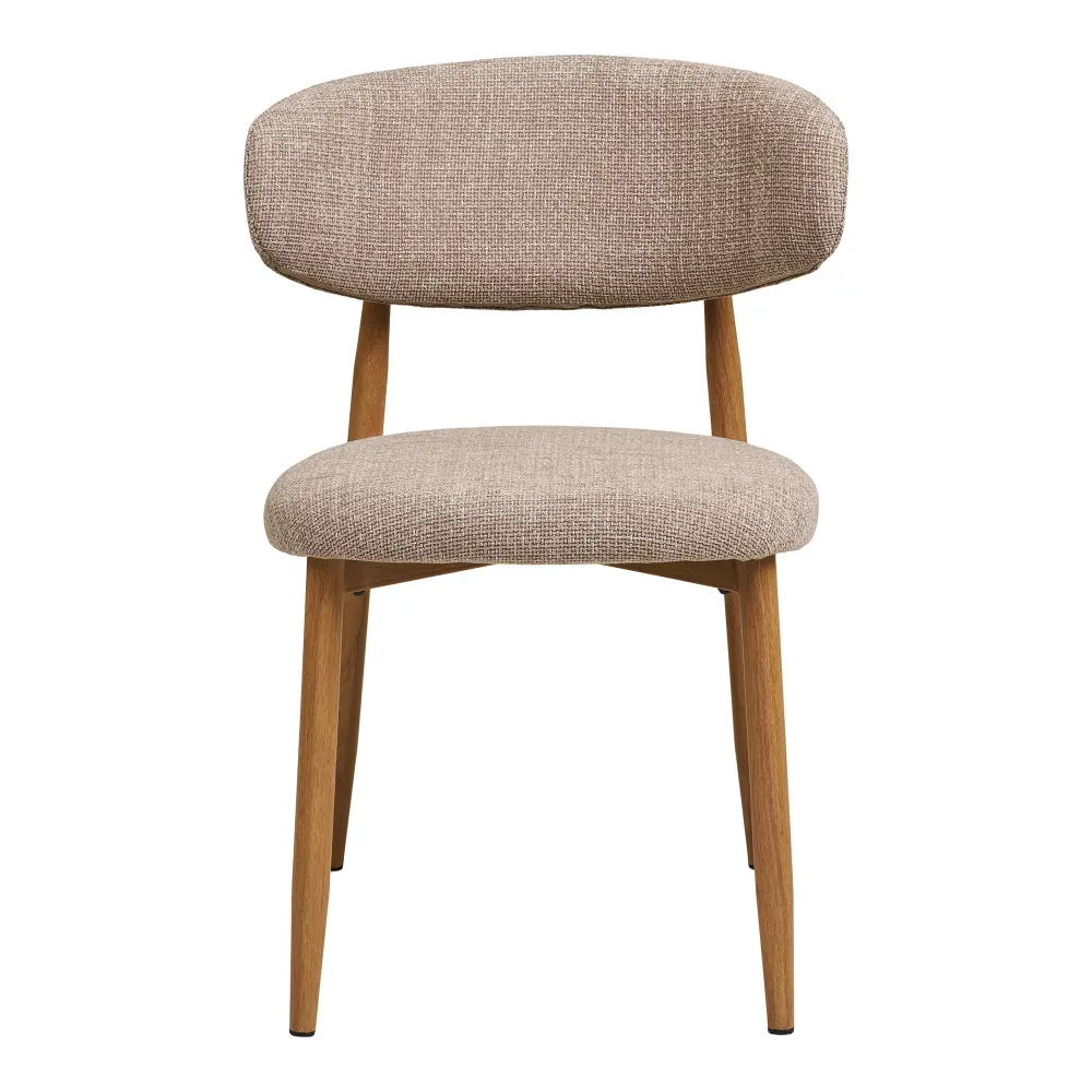 Sedia da pranzo, sabbia, gambe effetto legno, rovere Alzo House nordic