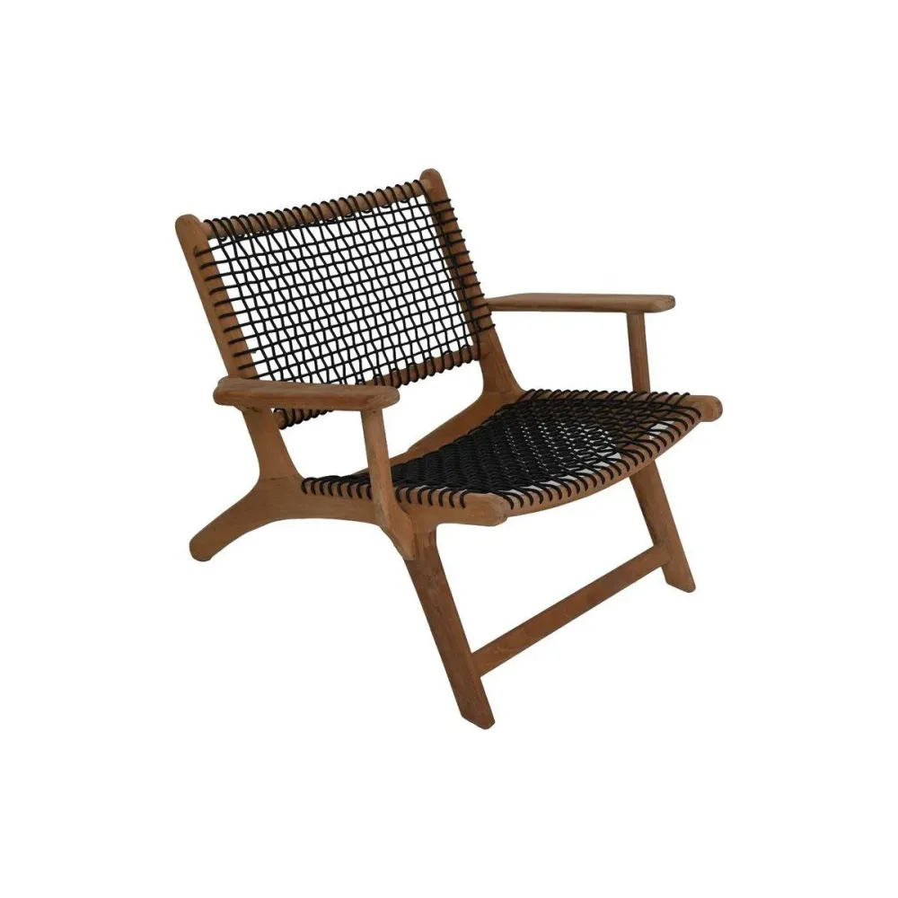 2 sedie Chaise longue Charita - 83x80x70 - Naturale - Teak HSM