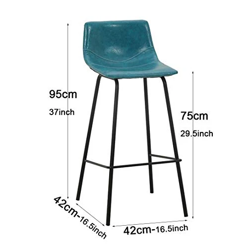 HUAXUE ZHXZHXMY Simple Family Stool Contro Altezza della Barra Sgabelli, lombo-sacrale, PU Imbottito Sedile Nero di Base M...