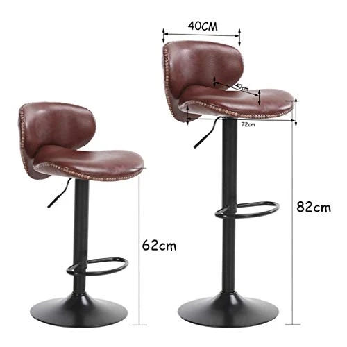 ZHXZHXMY Simple family stool Bar Stool sedia con schienale semplice moderna di sollevamento Bar alto sgabello girevole Sed...