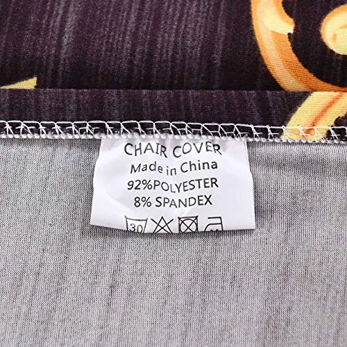 HUOLEO Coprisedie con Schienale Basso Stampato, Elasticizzato Riutilizzabile Antiscivolo Lavabile Estraibile Coperture per...