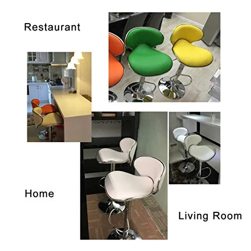 Sgabelli da Bar girevoli Regolabili, Pelle PU con Base cromata, sedie da Bar Pub Gaslift, Altezza Regolabile 22,4 '' ~ 30,...
