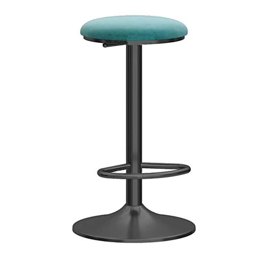 Sgabelli da Bar Regolabili orientabili nordici con Seduta Velluto, Moderni sgabelli Ferro, Altezza Regolabile 65 cm ~ 80 c...