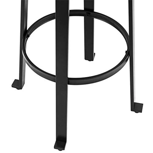 Sgabello da Bar retrò, Sedia Legno massello Elegance Home Sgabello Sedia con Gambe Metallo Nero per Patio Colazione Angolo...