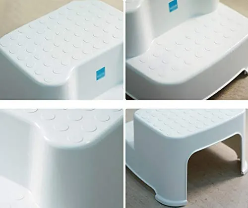 HYY-YY Bambini Bianchi del Bambino Stool, Sgabello 2 Passo PP plastica Ispessimento antislittamento Lavabo Bagno Sgabello...