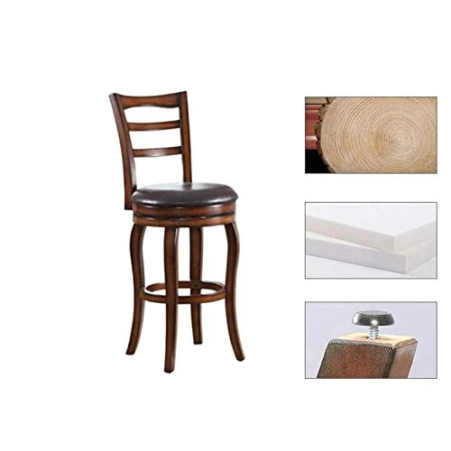 HYY-YY Sgabelli Legno Set Industriale Sgabello Alto (Confezione da 2) Patio Girevole Dining Chair (Colore: Brown, Dimensio...