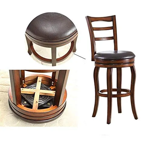 HYY-YY Sgabelli Legno Set Industriale Sgabello Alto (Confezione da 2) Patio Girevole Dining Chair (Colore: Brown, Dimensio...