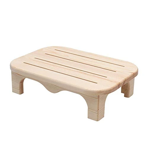 HYY-YY - Sgabello per WC legno massello, piccolo sgabello per soggiorno, ufficio, poggiapiedi, bagno, antiscivolo, legno,...