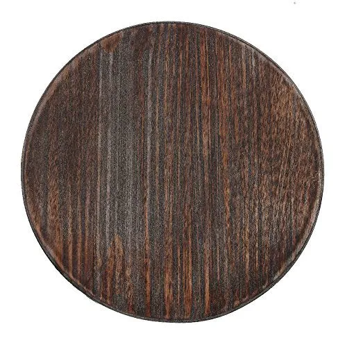 IKAYAA Sgabello Industriale, Set di 6 Sgabello Bar, Naturale Legno di Pino Piano Girevole Sgabelli Cucina Pranzo Angolo Se...