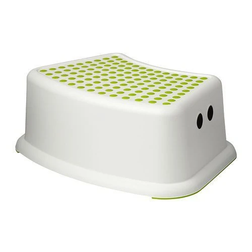 Ikea Försiktig Sgabellino, Plastica, Bianco, 36.4 x 25.6 x 12.8 cm Bianco