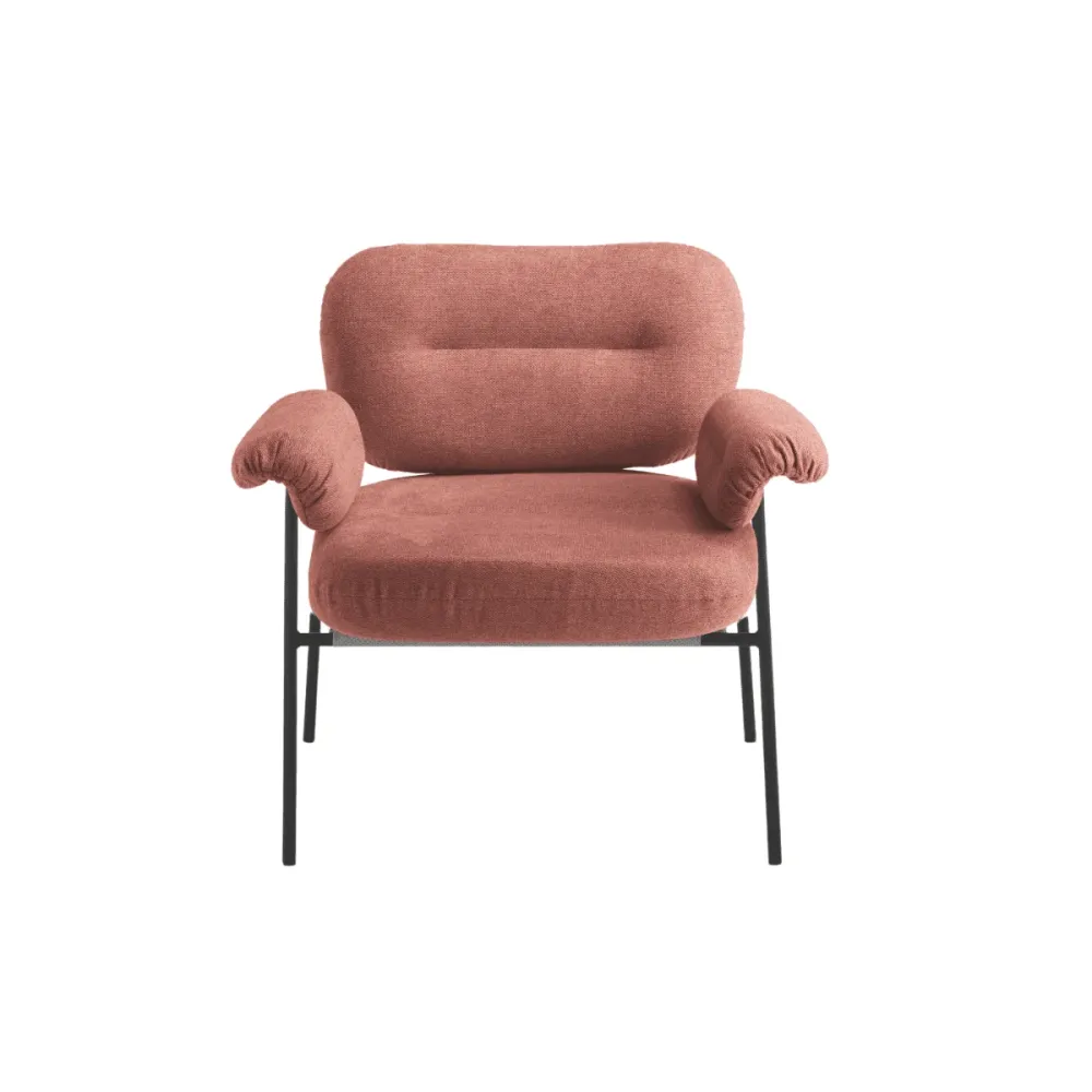 Poltrona tessuto moderna "Lumisera" con struttura metallo cm 80x79 75h ikone