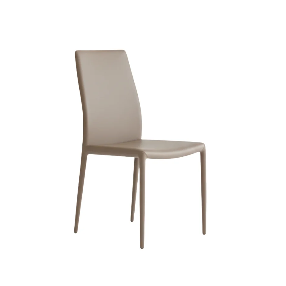 Set 4 sedie similpelle "Impero" con struttura rivestita coordinata cm 53x43 90h ikone
