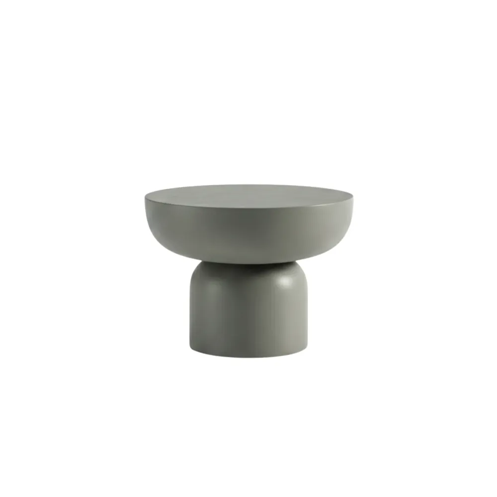 Tavolino "Pop" scultoreo microcemento rotondo cm Ø 48x35h ikone