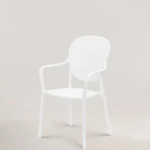 Impallidisce la sedia di plastica avorio bianco
