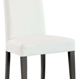JACQUELYN - sedia moderna ecopelle con gambe antracite Bianco Milani Home