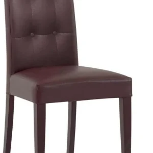 JACQUELYN - sedia moderna ecopelle Marrone Milani Home