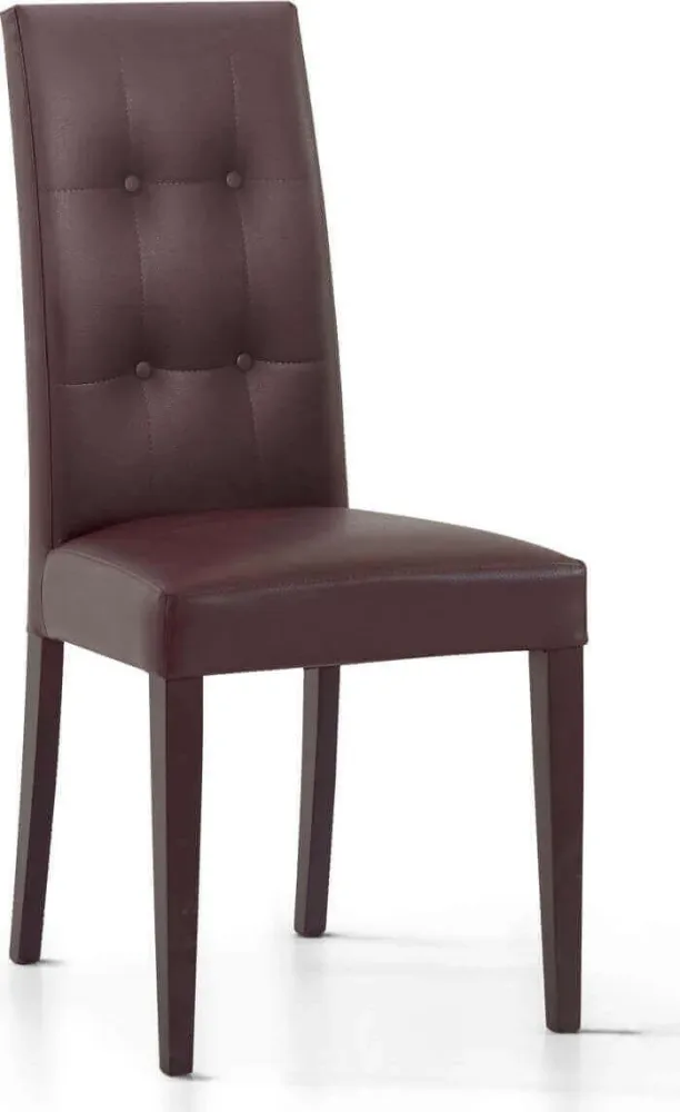 JACQUELYN - sedia moderna ecopelle Marrone Milani Home