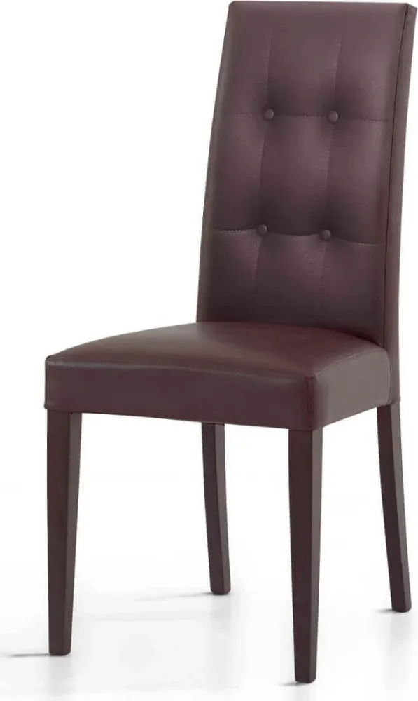 JACQUELYN - sedia moderna ecopelle Marrone Milani Home