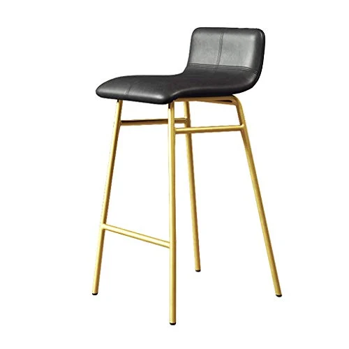JHBW Sgabello da Bar, Cuscino Pelle, Struttura Metallo, per Uso Professionale o Domestico, 65/75 cm (25/30 Pollici), porta...