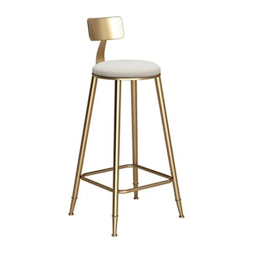 Sedia da banco Nordic Bar Sgabello ferro battuto creativo Golden Dining Chair per bar ristorante bar con schienale seggiol...