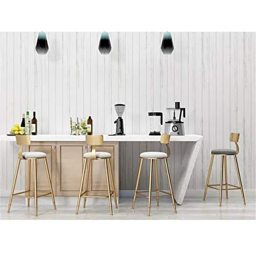 Sedia da banco Nordic Bar Sgabello ferro battuto creativo Golden Dining Chair per bar ristorante bar con schienale seggiol...