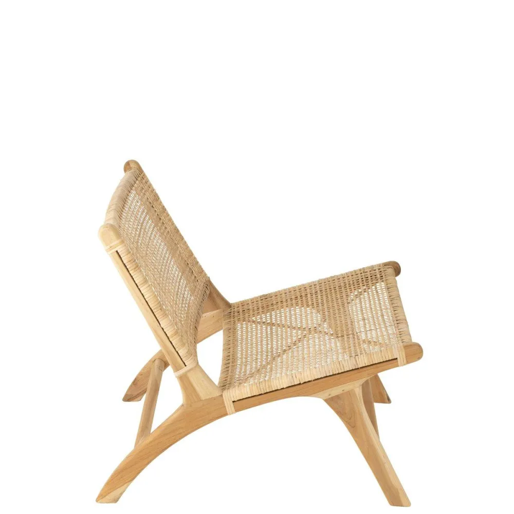 Sedia J-Line Tessuto - legno - naturale JOLIPA