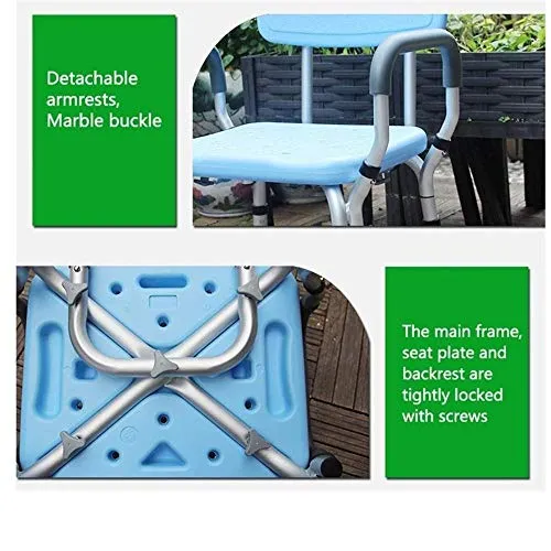 JTKDL Sedia da Bagno Sedia da Bagno Antiscivolo Sgabello da Bagno per Donna Incinta Sgabello da Bagno per Anziani