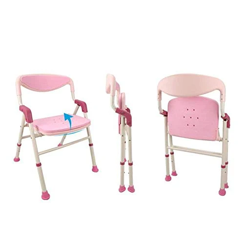 JTKDL Sedia da Doccia Sedia da Bagno con Braccioli Sgabello da Bagno Pieghevole da Bagno Forniture per maternità per Anzia...