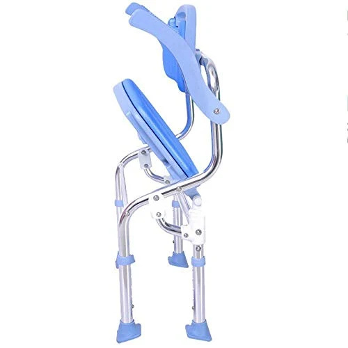 JTKDL Sedia da Doccia Sedia da Bagno Pieghevole con Schienale con Braccioli