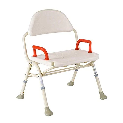 JTKDL Sedia da Doccia Sedia da Doccia per Uomo Vecchio Uscita Lega di Alluminio Sedia da Doccia Allargata Pieghevole Sedia...