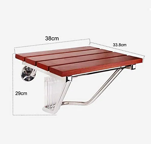 JTKDL Sedia da Doccia Sedia da Doccia Sgabello Sedile da Parete Sedia da Parete Pino Sgabello da Bagno Sgabello da Seduta...
