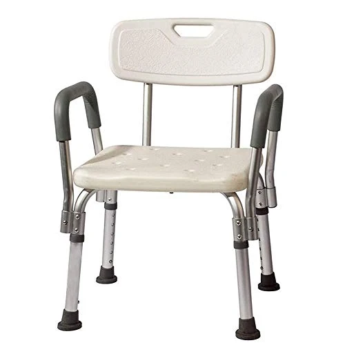 JTKDL Sedia da Doccia Sgabello da Doccia Panca da Doccia con Schienale Regolabile E Bracciolo Regolabile Altezza per Il Ba...