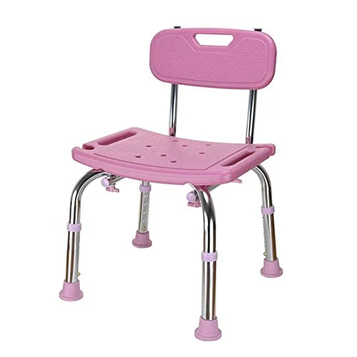 JTKDL Sedia da Doccia Sgabello da Doccia Regolabile Altezza con Gambe Ad Angolo E Sedile da Bagno con Schienale