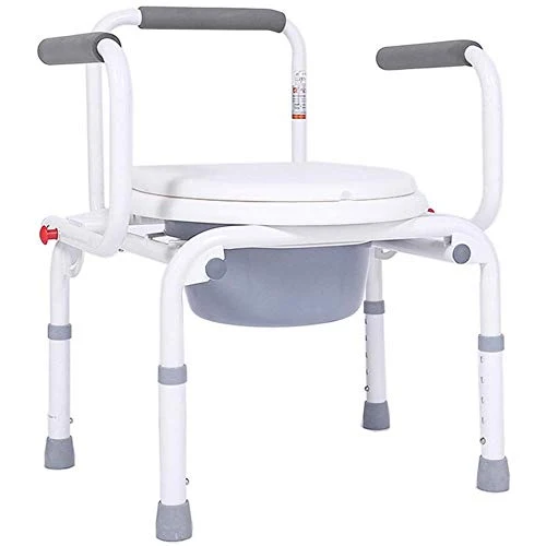 JTKDL Sedia Rotelle Comoda Donne Incinte Anziane Toilette Sedile WC Toilette Mobile Sollevamento Sedia Comoda