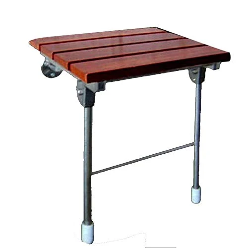 JTKDL Sedile da Doccia Pieghevole Sedile da Doccia Montaggio Parete Sedile Ribaltabile Sedile da Doccia Legno di Teak Sgab...