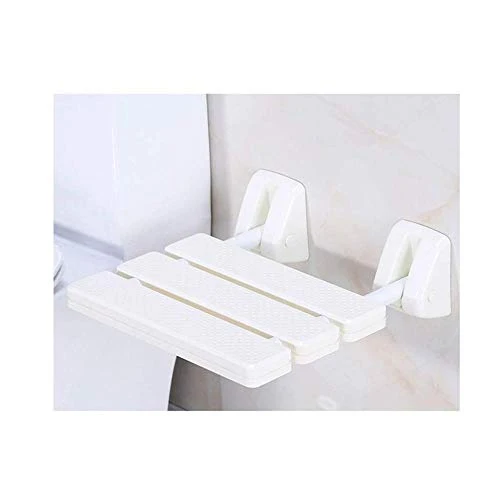 JTKDL Sedile per Doccia da Parete Sgabello da Bagno Pieghevole Antiscivolo Sedie Antiscivolo per WC da Bagno,White