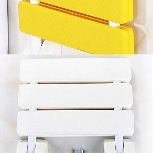JTKDL Sedile per Doccia da Parete Sgabello da Bagno Pieghevole Antiscivolo Sedie Antiscivolo per WC da Bagno,White