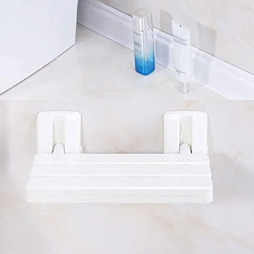 JTKDL Sedile per Doccia da Parete Sgabello da Bagno Pieghevole Antiscivolo Sedie Antiscivolo per WC da Bagno,White