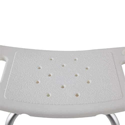 JTKDL Sgabello da Bagno Alluminio Regolabile Altezza 6 Livelli Sedia da Doccia Design Antiscivolo con Sedile Imbottito For...