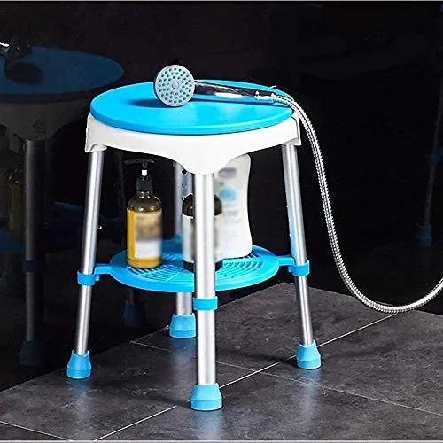 JTKDL Sgabello da Bagno Bagno Lega di Alluminio Sgabello Girevole Bagno Anziano Sedia da Doccia Sedia da Doccia