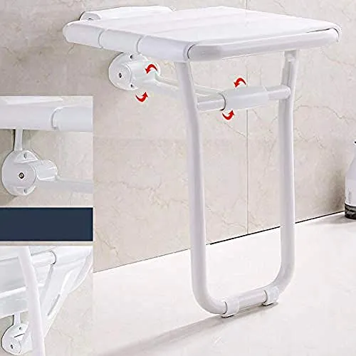 JTKDL Sgabello da Doccia Cambio Scarpe Sgabello Bagno Sedile Pieghevole Anziani Disabili Bagno Sicurezza Sedia Muro Sgabel...