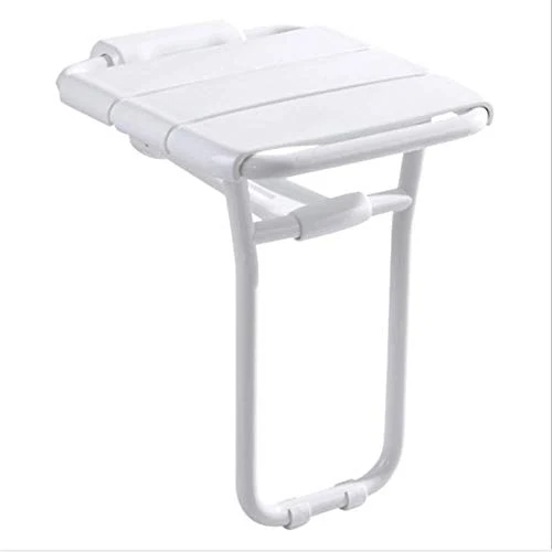JTKDL Sgabello da Doccia Pannello Legno Massello Sedia da Parete Doccia da Bagno Sgabello Pieghevole di Sicurezza Sedia da...