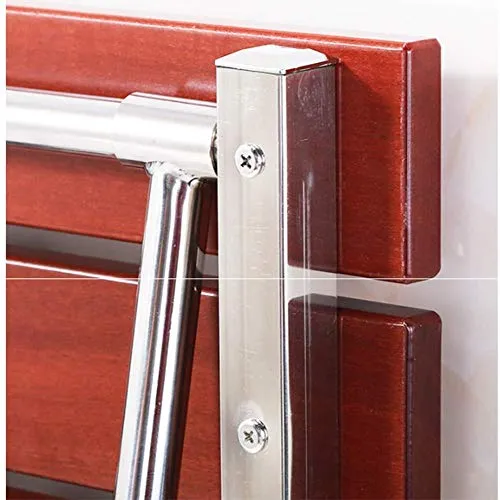 JTKDL Sgabello da Doccia Pannello Legno Massello Sedia da Parete Doccia da Bagno Sgabello Pieghevole di Sicurezza Sedia da...