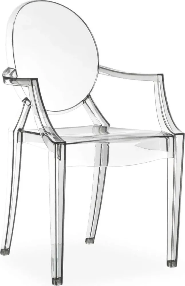 JULIE - set di 2 poltrone policarbonato trasparente Trasparente Milani Home